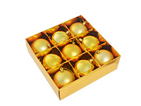 Подробнее о Набор елочных шаров, д=6 см, 9 шт.цвет золото